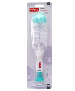 Babyhug 2 In 1 Bottle & Nipple Cleaning Brush - Blue