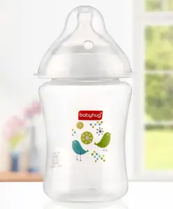 Babyhug Wide Neck Polypropylene Anti- Colic Feeding Bottle - 250 ml