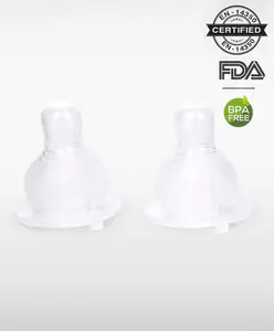 Babyhug Silicone Nipples Medium Flow - Pack of 2