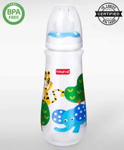 Babyhug Drop Anti Colic Sterilizable Feeding Bottle Blue - 250 ml (Color / Print May Vary)