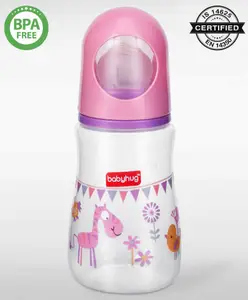 Babyhug Bubble Anti-Colic Sterilizable Feeding Bottle Pink - 125 ml
