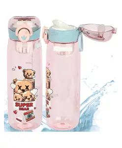 Fiddlerz Anti-Leak Non-Toxic & BPA Free Water Bottle with Stainer & Lock Blue - 600 ml