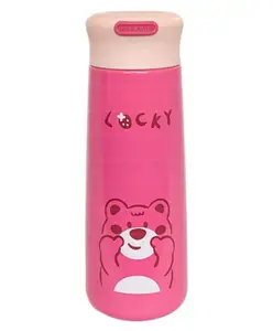 FunBlast Insulated Thermos Water Bottle with Screw Cap Dark Pink - 350 ml