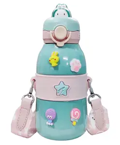 FunBlast Cute Insulated Water Bottle with Sipper Sea Green - 490 ml