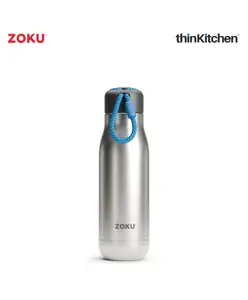Zoku Silver Vaccum insulated Stainless Steel Bottle for thinKitchen - 500ml