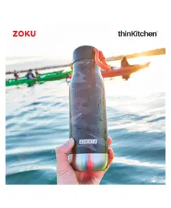 Zoku Black Camo Stainless Steel Bottle for thinKitchen - 500ml