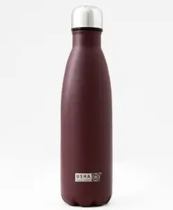 USHA SHRIRAM Insulated Stainless Steel Water Bottle Maroon - 500 ml
