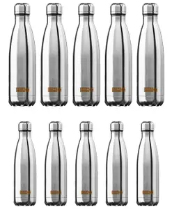 USHA SHRIRAM Insulated Stainless Steel Water Bottle Pack of 10 Silver - 7500 ml
