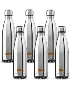 USHA SHRIRAM Insulated Stainless Steel Water Bottle Pack of 6 - 500 ml each