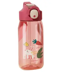Negocio Bunny Design Anti-Leak Water Bottle with Sipper 550 ml (Colour May Vary)