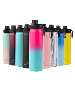 Solara Home Knight Insulated Water Bottle Pink Aqua - 650 ml
