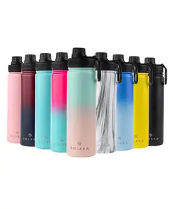 Solara Home Knight Insulated Water Bottle Pink Teal - 650 ml