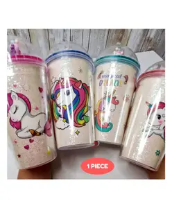 Puchku Kids Unicorn Sipper Water Bottle - 500 ml Assorted Design