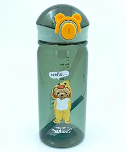 SANJARY Water Bottle with Straw Green - 550 ml