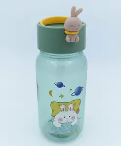 SANJARY Cartoon Design Water Bottlev Green - 470 ml