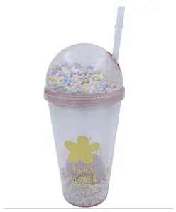 SANJARY Sipper Tumbler with Straw Pack of 1 PINK - 450 ml