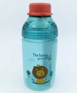 Sanjary Tritan BPA Free Cute Animals Print Water Bottle - 400 ml