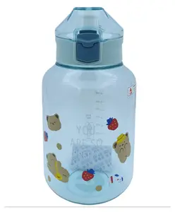 SANJARY Water Bottle with Sipper & Handle Blue - 1200 ml