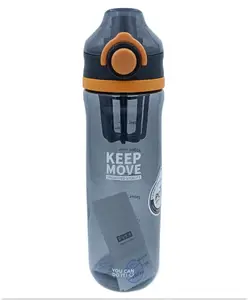 SANJARY Tritan BPA Free Sports Water Bottle Black - 650 ml