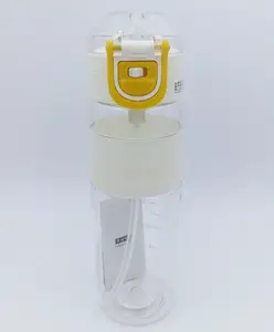SANJARY Plastic Transperant Sipper Water Bottle 690 ml