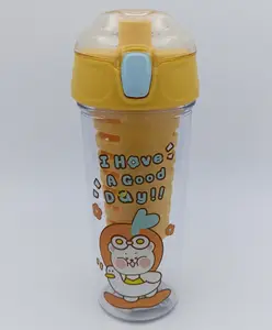 Sanjary Spill Proof BPA Free Anti-Leak Kids Cartoon Water Bottle 520 ml
