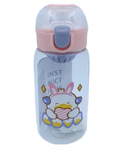 SANJARY Cartoon Design Water Bottle Pink - 450 ml