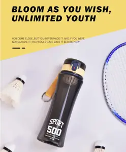 YAMAMA Anti Leak Spill Proof Sport Water Bottle Black - 500 ml