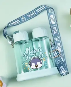 YAMAMA 2 In 1 Drink & Mist Water Bottle Anti Leak Spill Proof Bottle BPA Free Green - 640 ml