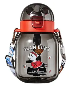 YAMAMA Beautiful Bear Design Water Bottle BPA Free Purple - 600 ml