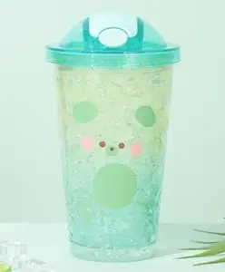 Yamama Double Wall Heavy Sipper Water Bottle Bpa Free Drinking Bottle Green - 450 ml