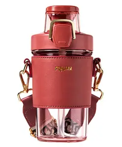 YAMAMA Unique Design Fquan Sipper Bottle BPA Free Dark Pink - 500 ml