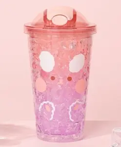 Yamama Double Wall Heavy Sipper Water Bottle Bpa Free Drinking Bottle Pink - 450 ml