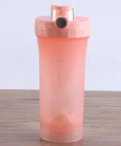 YAMAMA Sports Shaker Sipper Bottle with Blender Ball Pink - 700 ml