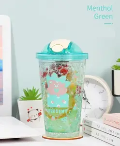 YAMAMA Unique Design Double Wall Heavy Sipper Water Bottle Green - 450 ml