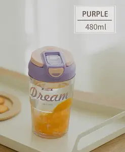 Yamama All Beverages Stylish Tumbler Bpa Free Drinking Bottle Purple - 480 ml