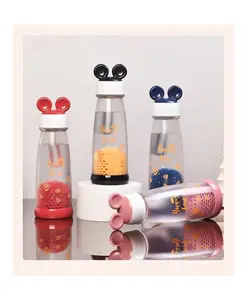 YAMAMA Stylish Unbreakable Water Bottle Anti Leak Spill Proof Bottle BPA Free Colour May Vary - 350 ml