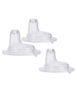 FANTASY INDIA Anti Colic Silicone Sippy Spout Teat Suitable for Wide Neck Bottles 3 Pieces - White
