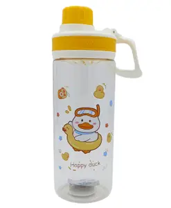 SANJARY BPA Free Anti Leak Cartoon Print Water Bottle White - 550 ml