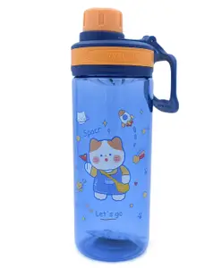 Sanjary BPA Free Anti-Leak Cartoon Print Water Bottle Blue - 550 ml