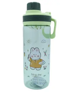 Sanjary BPA Free Anti Leak Cartoon Print Water Bottle Green - 550 ml