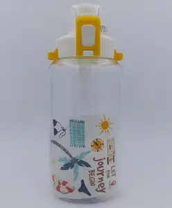 SANJARY Water Bottle with Straw White - 1200 ml
