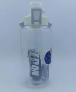 Sanjary Gallon Sipper Water Bottle Leak-Proof with Sipper Pack of 1 White - 1200 ml