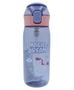 Sanjary Antileak Pop Button Water Bottle with Sipper Purple - 630 ml