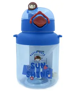Sanjary Water Bottle With Straw Blue - 1150 ml