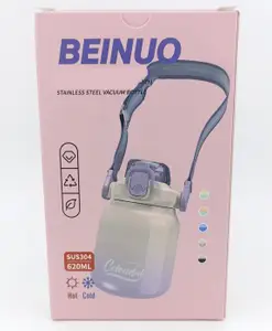 SANJARY Water Bottle with Sipper Antileak Pop Button Green - 620 ml