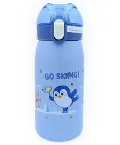 Sanjary Insulated Water Bottle with Straw Blue - 530 ml (Color May Vary)