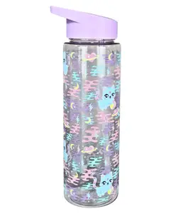 Smily Kiddos SmilyKiddos Sipper Water Bottle With Flip Top Nozzle Kitty Theme Purple - 750 ml