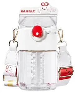 FunBlast Cute Rabbit Water Bottle with Sipper - 950 ml