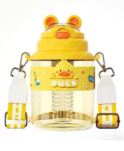 FunBlast Cute Duck Water Bottle with Sipper - 1100 ml