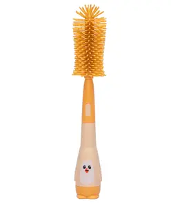 Adore Pro Li'l Penguin 3 in 1 Silicone Scratch Free Bottle Cleaning Brush Kit - Yellow